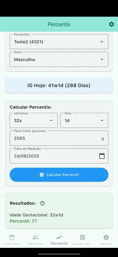 IGCalcPT — fetal weight centile calculator